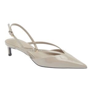Mango Infinity Slingback Light, Pastel Brown Pointed Toe Kitten Heel Pump Size 9